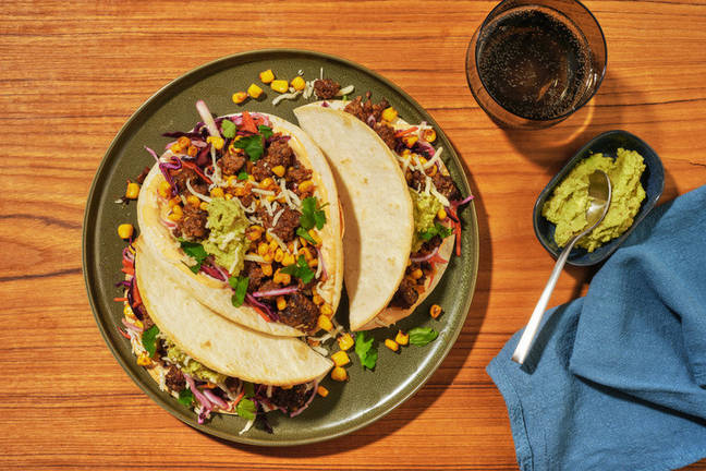 No Chop Tex-Mex Beef & Slaw Tacos