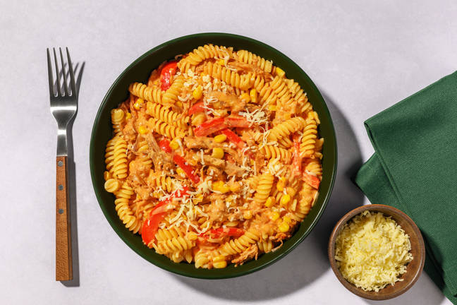 Creamy Tex-Mex Pulled Pork Fusilli