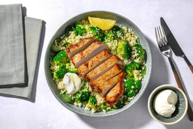 Speedy Moroccan Pork & Broccoli Couscous 