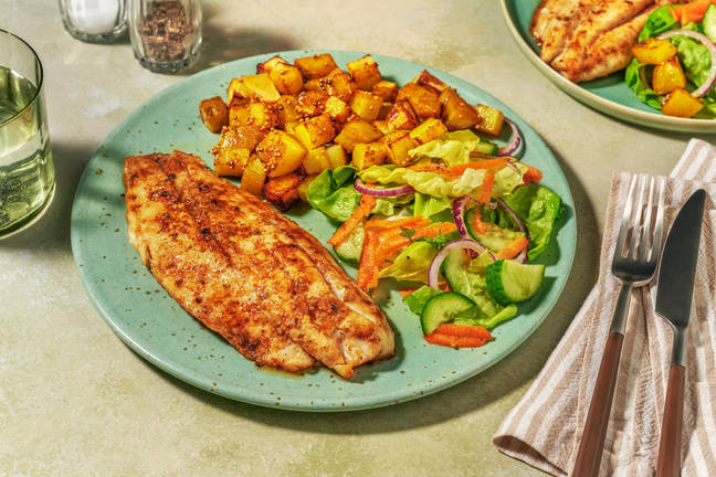 Sambal-Spiced Barramundi & Seeded Potatoes