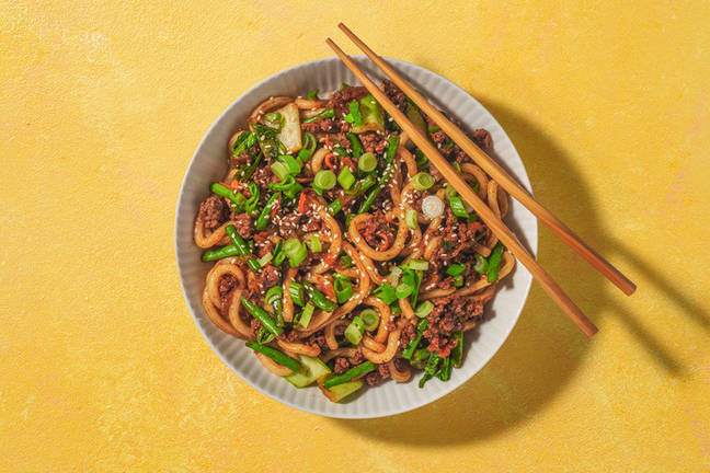 Char Siu Beef Udon Noodle Stir-Fry