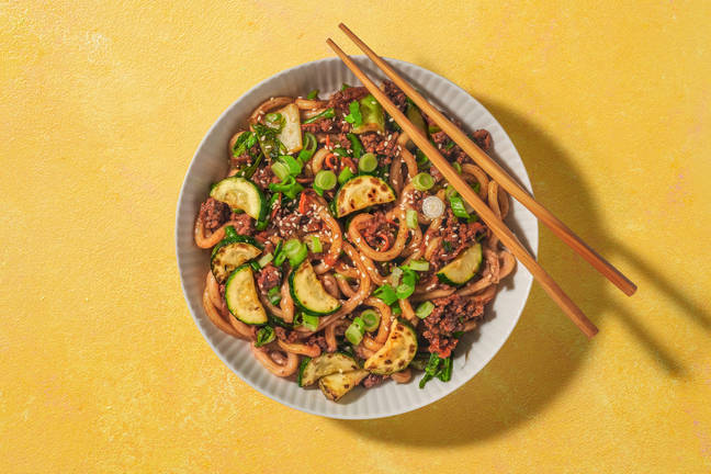 Char Siu Beef Udon Noodle Stir-Fry