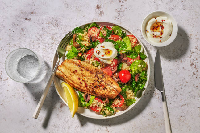 Barramundi & Zesty Olive Couscous Salad