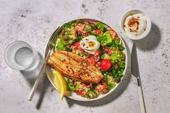 Barramundi & Zesty Olive Couscous Salad