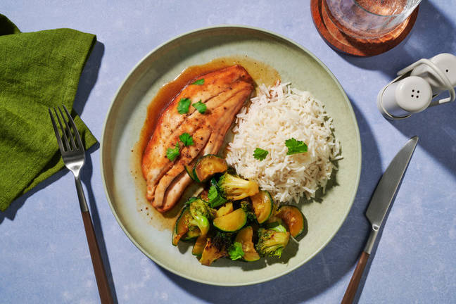 Soy-Ginger Barramundi & Garlic Rice