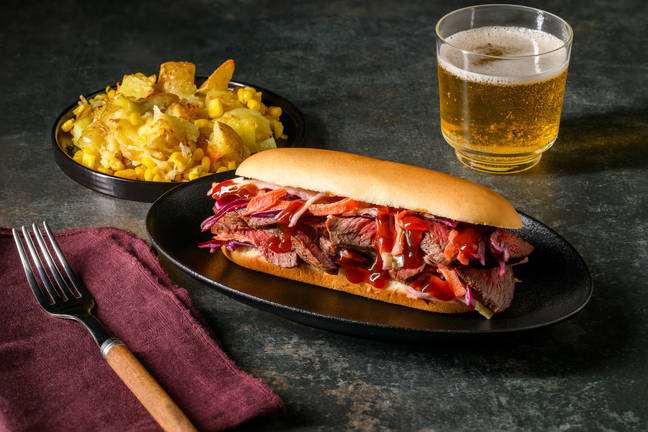BBQ Beef Brisket & Garlic Ciabatta Sub