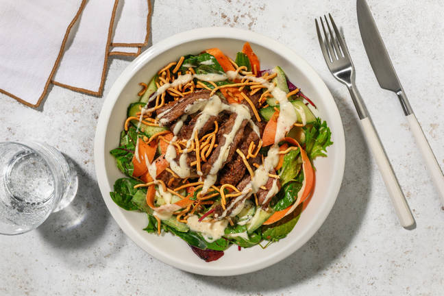 Asian Beef & Crunchy Noodle Salad