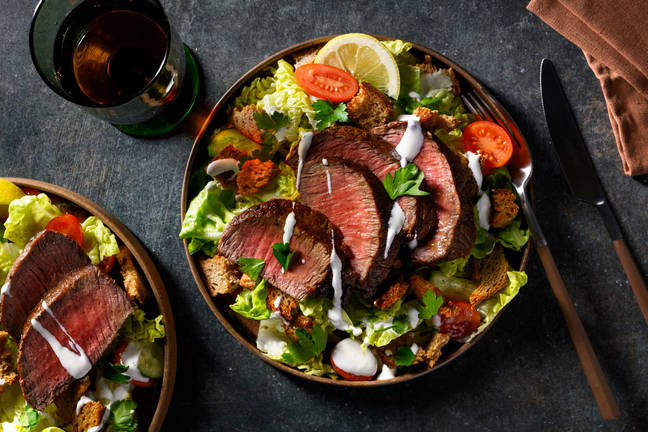 Chermoula Beef & Crouton Cos Salad Feast