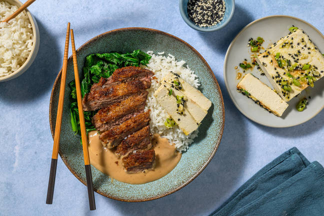 Golden Beef Katsu Curry & Hiyayakko Tofu