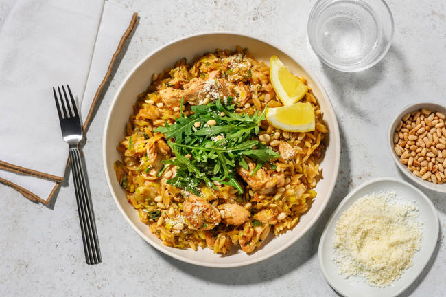 Baked Italian Chicken & Leek Risoni