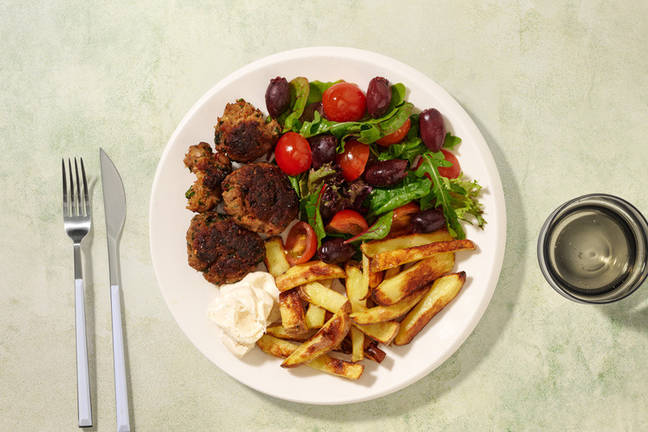 Greek-Style Beef, Spinach & Fetta Rissoles