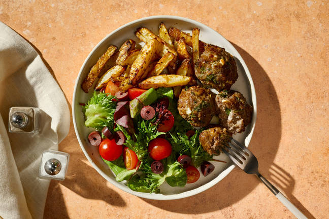 Greek-Style Beef, Spinach & Fetta Rissoles