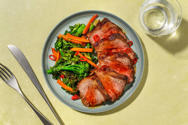 Honey-Soy Beef Steak & Stir-Fry Veggies