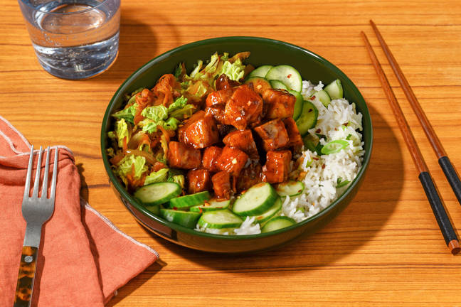 Korean Braised Gochujang Pork Belly & Rice