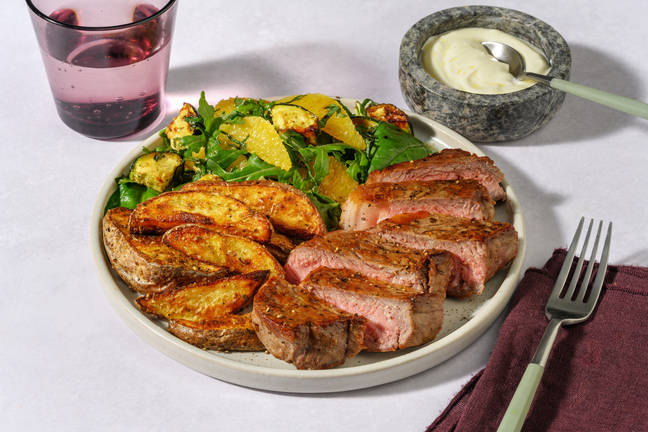 Peppered Beef Rump & Oregano Wedges