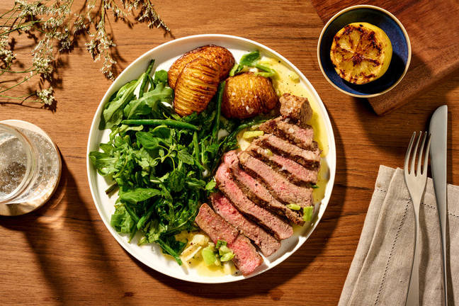 Sizzling Beef & Charred Spring Onion Butter