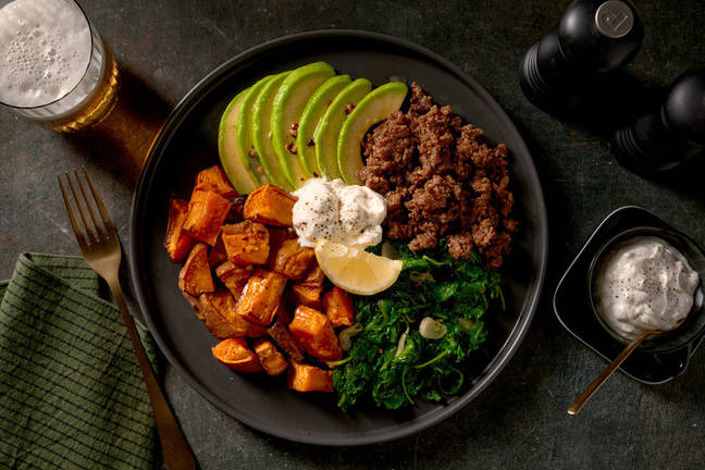 Hot Honey Lean Beef & Roasted Sweet Potato