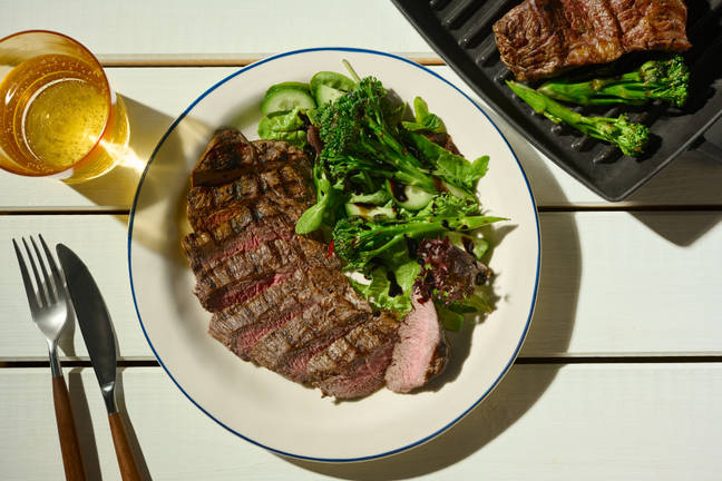 Grilled Beef & Charred Baby Broccoli Salad
