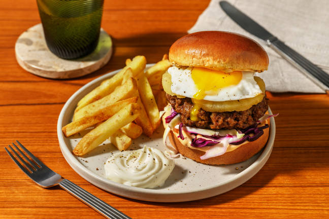 Smokey Venison & Beef Charred Pineapple Burger