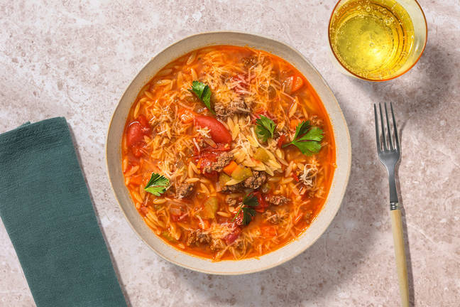 One-Pot Italian Beef & Risoni Stew