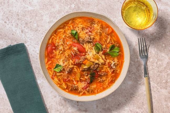 One-Pot Italian Beef & Risoni Stew