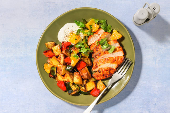 One-Tray Paprika Chicken & Roast Veg