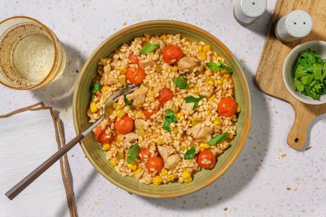 Pre-Marinated Chicken & Cherry Tomato Risotto