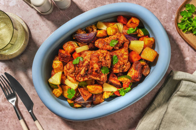 Chipotle Chicken & Pineapple Traybake