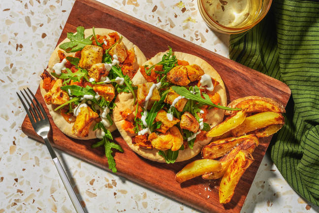 Moroccan Chicken & Roast Pumpkin Flatbreads 