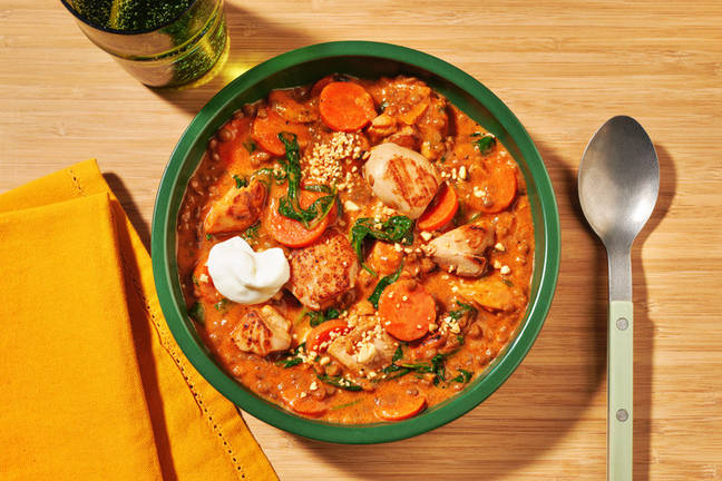 Cheat's Baked Chicken & Lentil Dhal