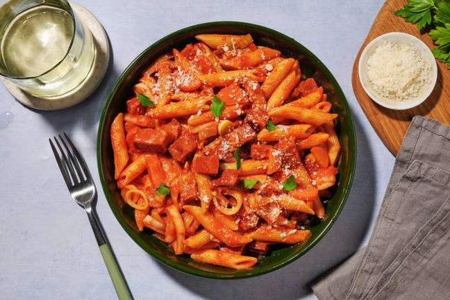 One-Pot Chorizo & Herby Tomato Penne