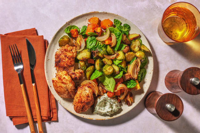 Herby Roast Chicken & Veggie Toss