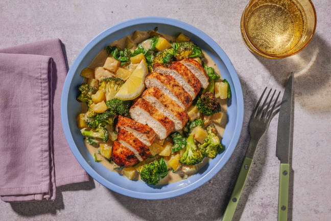 Malaysian Coconut Chicken & Broccoli Bake 