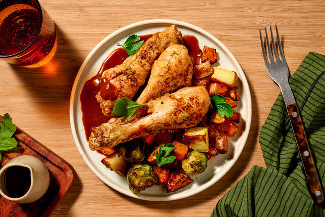 Smokey Chicken Drumsticks & Rainbow Veg