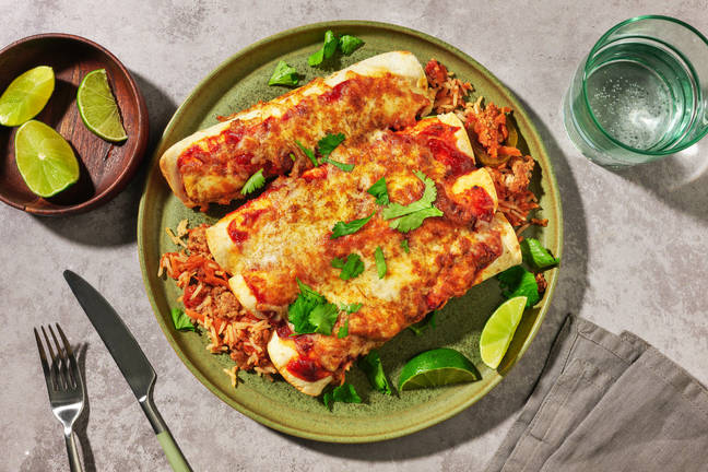 Sportersfavoriet: tortilla met kip en rijst uit de oven