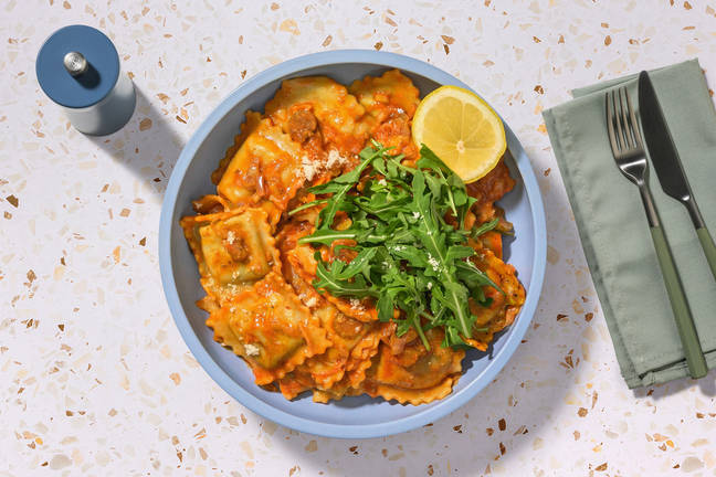 Saucy Spinach & Ricotta Sugo Ravioli