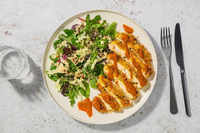 Sesame-Crusted Chicken Schnitzel