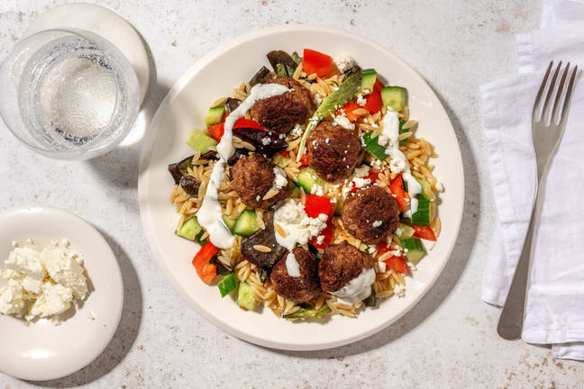 Greek Lamb Keftedes & Risoni Salad