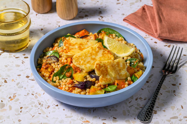 Honey-Glazed Halloumi & Pearl Couscous