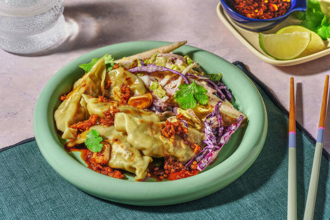 Veggie Gyozas & Homemade Crispy Chilli Oil