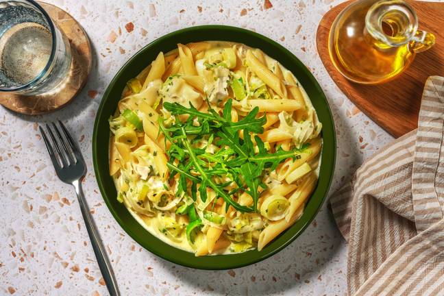 Rich Creamy Brie & Leek Penne