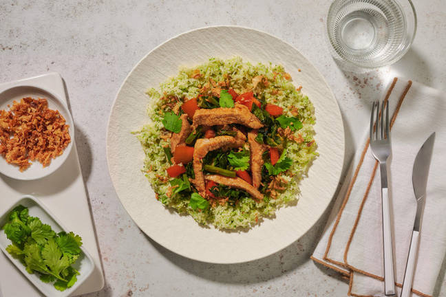 Zingy Pork & Broccoli-Cauliflower Rice