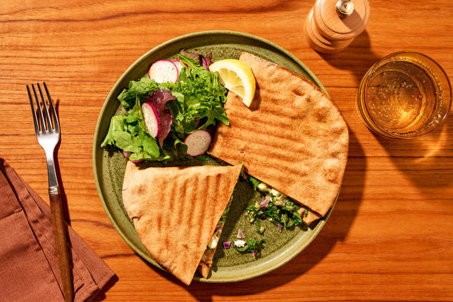 Cheat's Turkish Feta & Spinach Gözleme