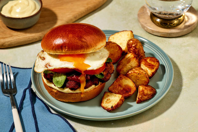 Nan's Cheesy Pork & Chilli Jam Burger