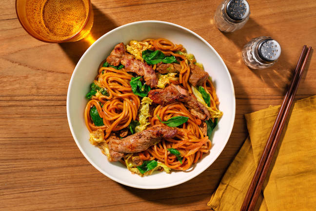 No Chop Beef Lo Mein Noodle Stir-Fry
