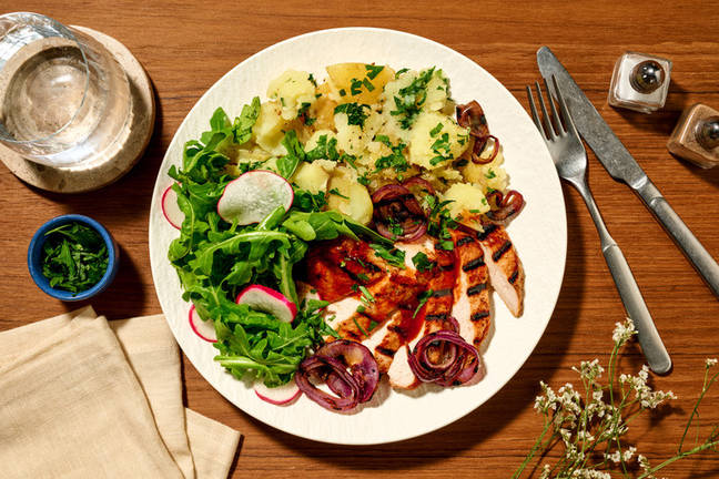Grilled Sweet 'n' Sticky Pork & Rocket Salad