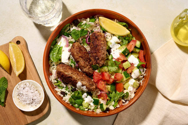 Chermoula Beef Koftas & Spinach Rice