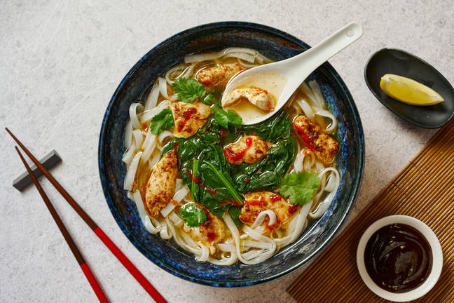 One-Pot Chicken & Rice Noodle Pho