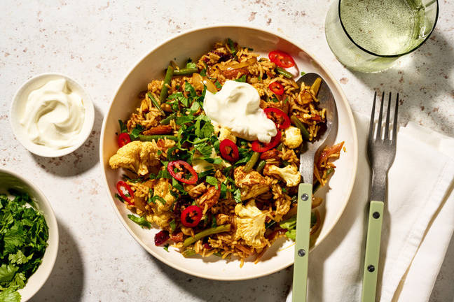 Bengali Roast Cauliflower & Currant Biryani