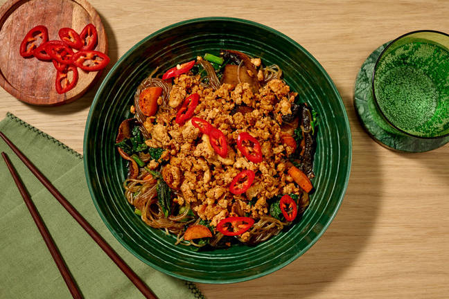 Chinese BBQ Crumbled Tofu & Glass Noodles